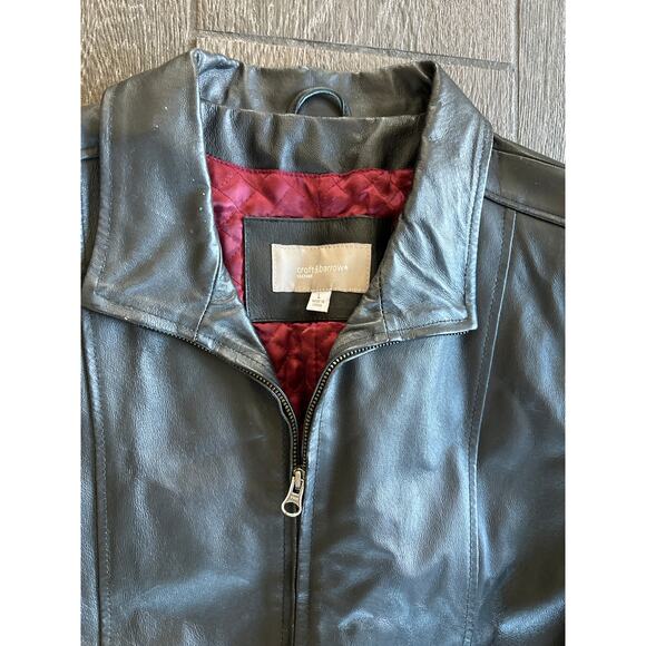 Croft & Barrow Vintage Leather Jacket Women's Size L - Picture 2 of 4